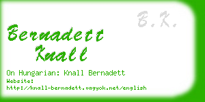 bernadett knall business card